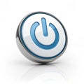 Power button icon with 3D modern style