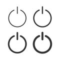 Power button icon. Flat on off switch vector symbol. Royalty Free Stock Photo