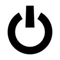 Power button icon off on. Energy  outline illustration isolated on white. Royalty Free Stock Photo