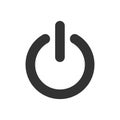 Power button icon off on. Energy  outline illustration isolated on white. Royalty Free Stock Photo