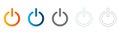 Power button icon set in flat design vector illustration Royalty Free Stock Photo