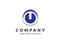 Power button icon trendy and modern symbol