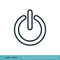 Power Button Icon Vector Logo Template Illustration Design. Vector EPS 10 Royalty Free Stock Photo