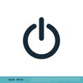 Power Button Icon Vector Logo Template Illustration Design. Vector EPS 10 Royalty Free Stock Photo