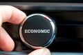 Power button reading - Economic - on an item of electronic equip