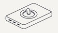 Power Button on a Sleek Device, On Off Function, vector design Generative AI Royalty Free Stock Photo