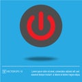 Power button vector. Start vector icon. Vector EPS 10 Royalty Free Stock Photo