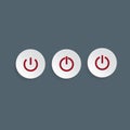 Power buttons for web. Vector illustration. Royalty Free Stock Photo