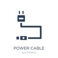 power cable icon in trendy design style. power cable icon isolated on white background. power cable vector icon simple and modern Royalty Free Stock Photo