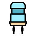 Power capacitor icon color outline vector