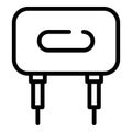 Power capacitor icon, outline style