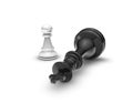 Power concept with chess pawn and ches king.