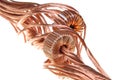 Power consumption in the industry, copper line and coil Royalty Free Stock Photo