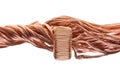 Power consumption in the industry, copper line and coil Royalty Free Stock Photo