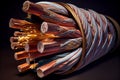 power copper cable illustration Generative AI Royalty Free Stock Photo