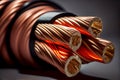 power copper cable illustration Generative AI Royalty Free Stock Photo