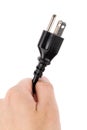 Power Cord Plug Royalty Free Stock Photo