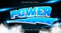 Power 3D editable text effect Template Royalty Free Stock Photo