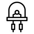 Power diode icon, outline style