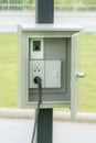 Power distribution wiring switchboard panel outdoor unit