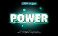 Power editable text effect Royalty Free Stock Photo
