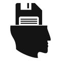 Power education icon simple vector. Creative mind Royalty Free Stock Photo
