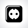 Power electric socket vector icon Royalty Free Stock Photo