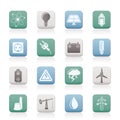 Power and electricity industry icons Royalty Free Stock Photo