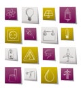 Power and electricity industry icons Royalty Free Stock Photo
