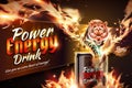 Power energy drink ads Royalty Free Stock Photo