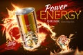 Power energy drink ads Royalty Free Stock Photo