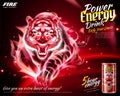 Power energy drink ads Royalty Free Stock Photo