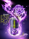 Power energy drink ads Royalty Free Stock Photo