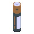 Power energy icon isometric vector. Full battery