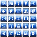 Power and energy icon set Royalty Free Stock Photo