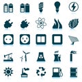 Power and energy icon set