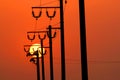 Power energy lines Royalty Free Stock Photo