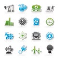 Power and energy production icons