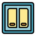 Power energy switch icon color outline vector Royalty Free Stock Photo