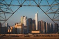 Power engineering Dubai buildings Royalty Free Stock Photo