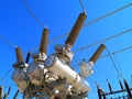 High voltage electrical substation Royalty Free Stock Photo