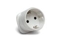 Power euro adapter socket electrical plug isolated on white background Royalty Free Stock Photo