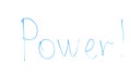 Power exclamation written on glass, desire to rule world, energy generation Royalty Free Stock Photo