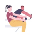 Power exercise isolated cartoon vector illustrations