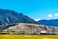 Power facilities in the mountains. Altai Republic, Russia