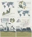 Power factories and oil waste pollution, ecology