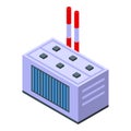 Power factory icon isometric vector. Nuclear plant Royalty Free Stock Photo