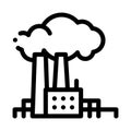 Power factory icon vector outline symbol illustration