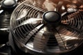 Power fan air metal technology cool detail equipment cooler electric closeup Royalty Free Stock Photo