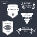 Power fitness gym vector logo